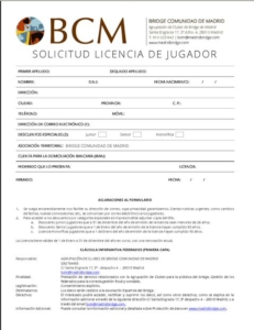 SOLICITUD LICENCIA BCM RGPD